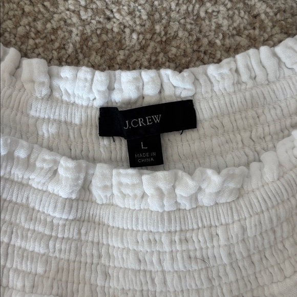 J. Crew Squareneck Puff-Sleeve Cozy Gauze Top - Picture 2 of 4